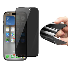 Philips Privacy Hydrogel Ceramic Screen Protector Film for iPhone 15, TPU Flexible Anti-Spy Anti-Peeping Explosion-proof Nano Coated Filter Anti-Oil Anti-Fingerprint Full Coverage Hardness 9H DLK7602