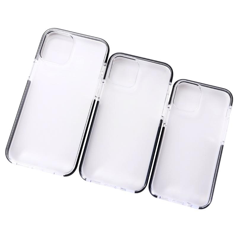 iPhone 12 Mini Shockproof Clear TPU+PE Black - image 3